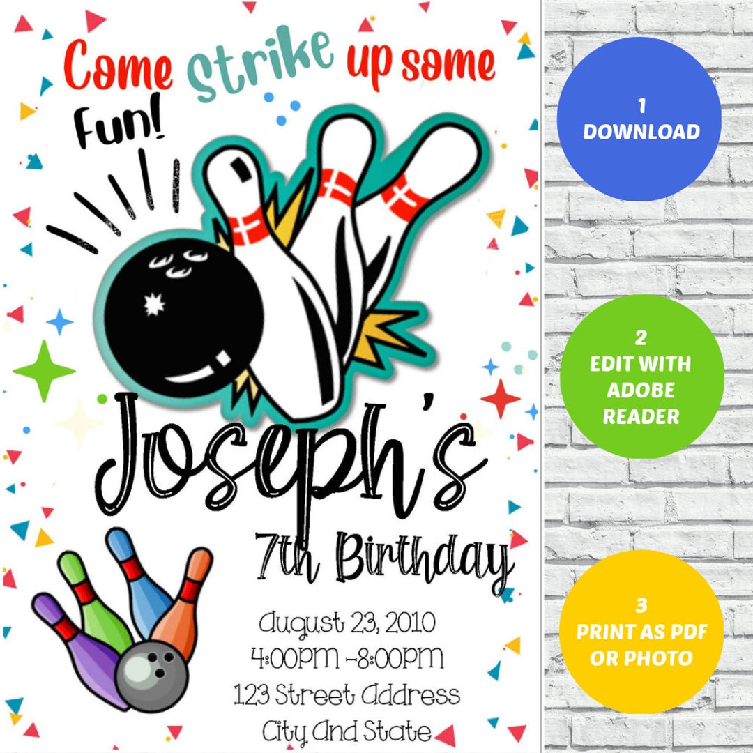 bowling-birthday-invitation-bowling-invitation-bowling-invite-bowling-birthday-bowling-card-bowling-party-invites-etsy for Free Printable Bowling Birthday Party Invitations Bowling Birthday Invitation, Bowling Invitation, Bowling Invite, Bowling Birthday, Bowling Card, Bowling Party Invites - Etsy for Free Printable Bowling Birthday Party Invitations