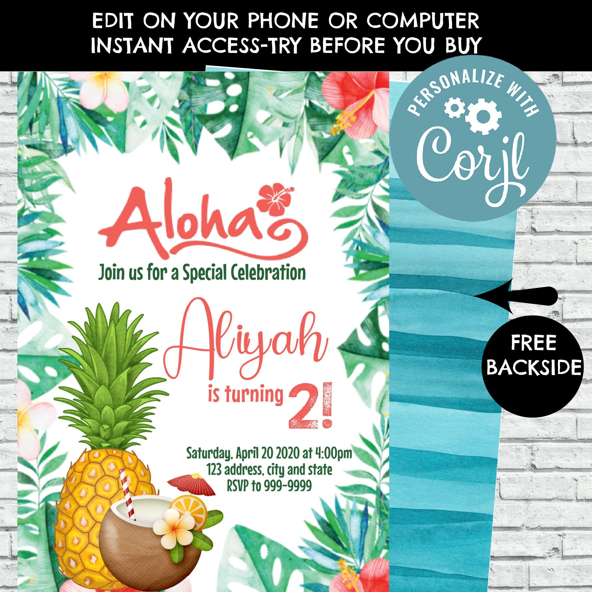 Hawaiian Invitation Templates Free