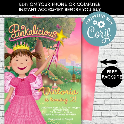 Pinkalicious Birthday Invitation - Etsy
