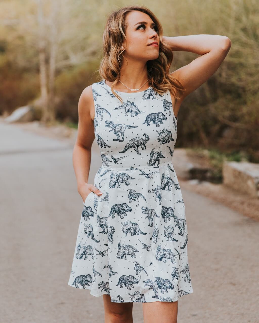 long sleeve dinosaur dress