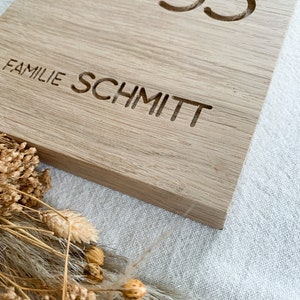 Individuell graviertes Türschild aus hochwertigem Eichenholz