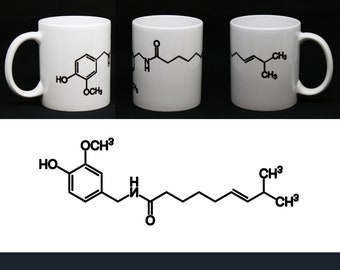 Kaffeebecher : Chili Pepper Capsaicin Chemische Formel, Struktur