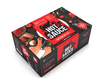 DIY Hot Sauce Making Kit : with 6 varieties of chili mash & book of 20 Recipes to make yourself