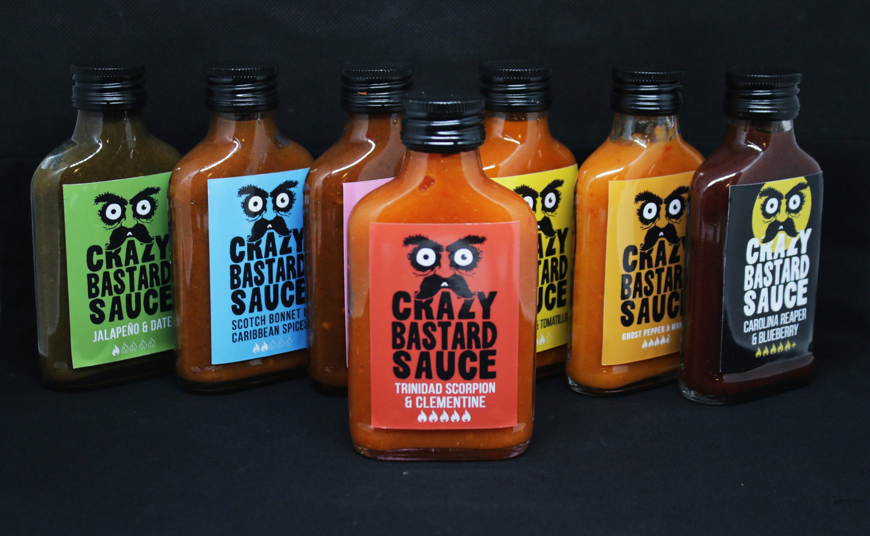 Coffret ultime 7 sauces piquantes originales Crazy Bastard