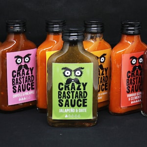 Hot Sauce : Crazy Bastard Full Regular Sauce Box Set 7 x Flaschen 100ml Bild 8