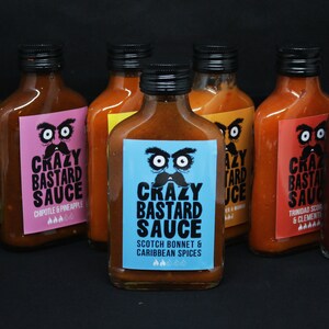 Hot Sauce : Crazy Bastard Full Regular Sauce Box Set 7 x Flaschen 100ml Bild 7