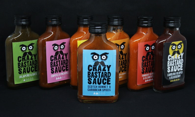 Hot Sauce : Crazy Bastard Full Regular Sauce Box Set 7 x Flaschen 100ml Bild 7