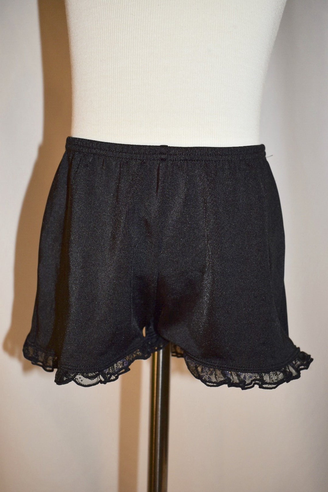 Black Dance Shorts With Lace Trim' Etsy UK