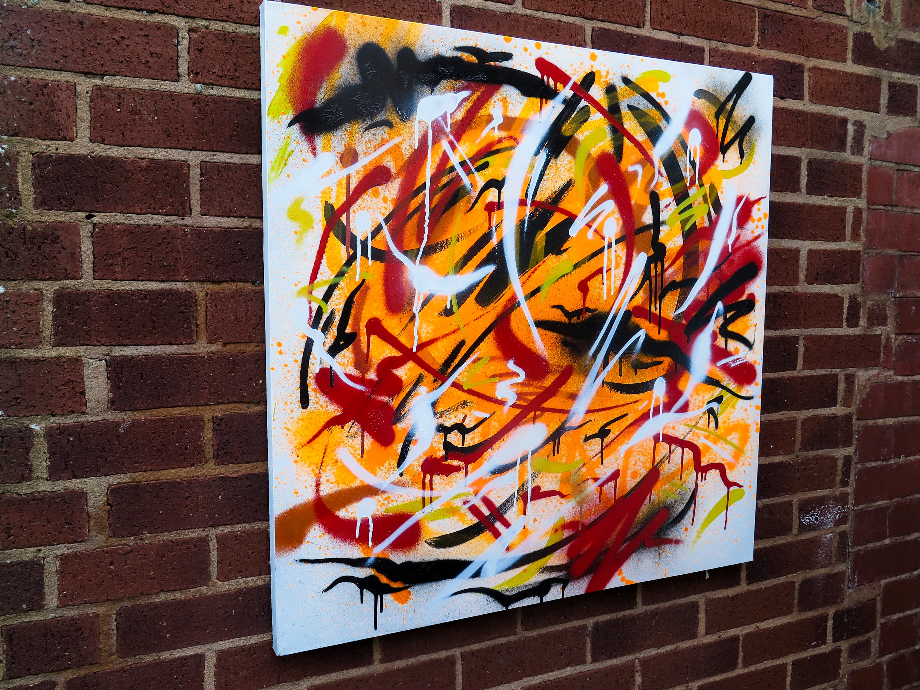 Abstract painting hand painted canvas graffiti street art Etsy