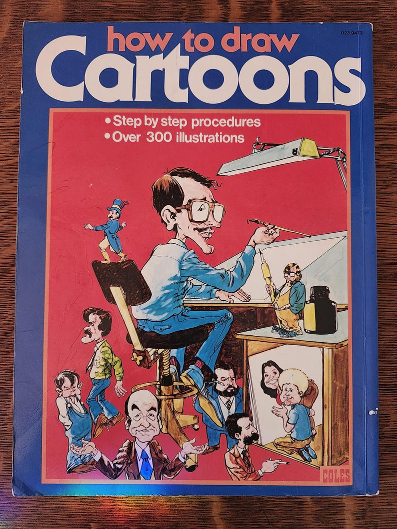 How to Draw Cartoons Softcover Book 1981 - Step by Step Guide With ...