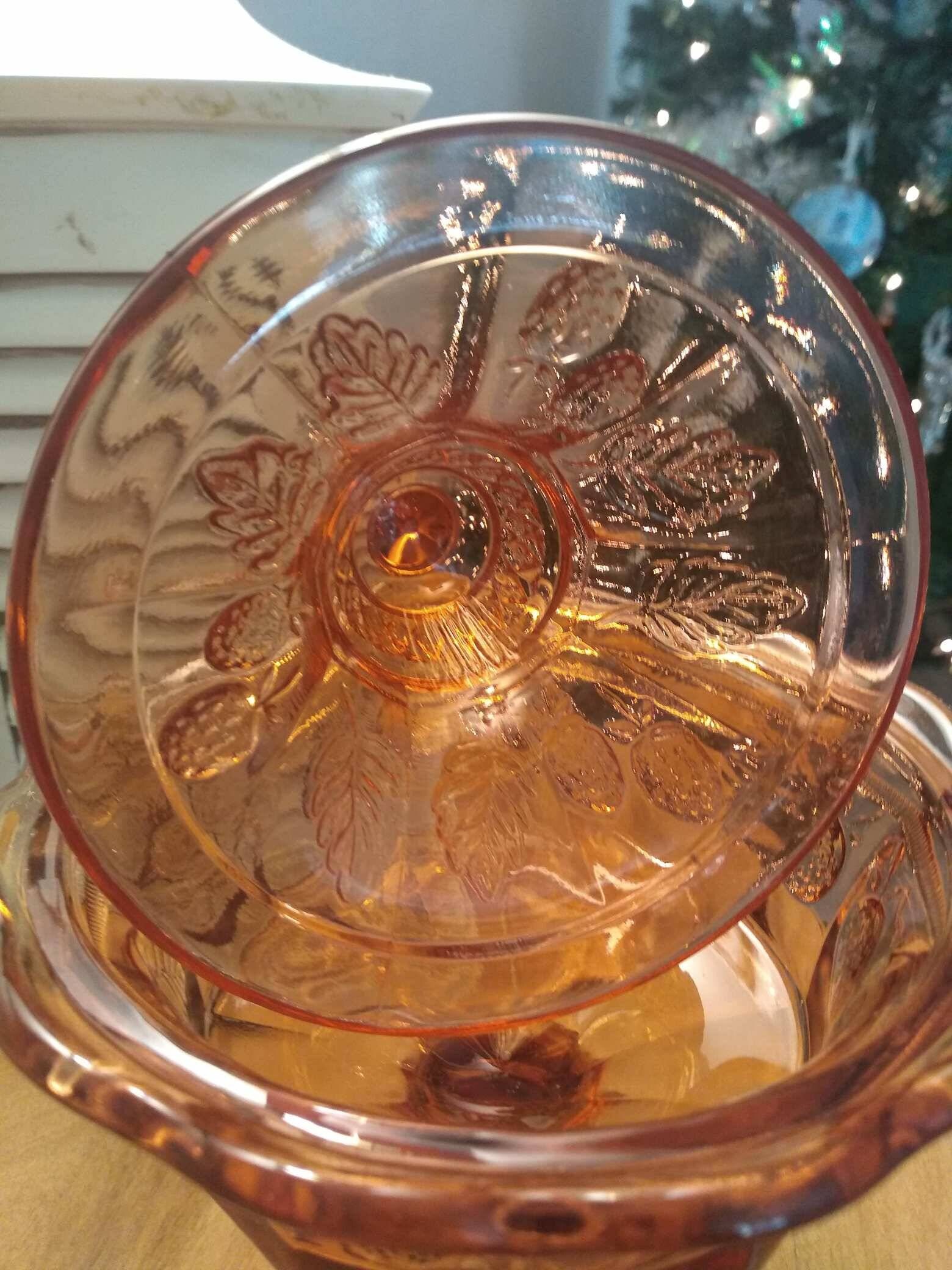 Vintage Rare Tiara glass pedestal candy dish Etsy