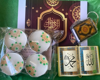 Eid Mubarak hand made candle gift boxes / Eid Celebration / Eid Gifts / Ramadan