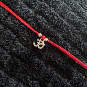 Silver aum rakhi / Om rakhi / rakhis / raksha bandhan gift