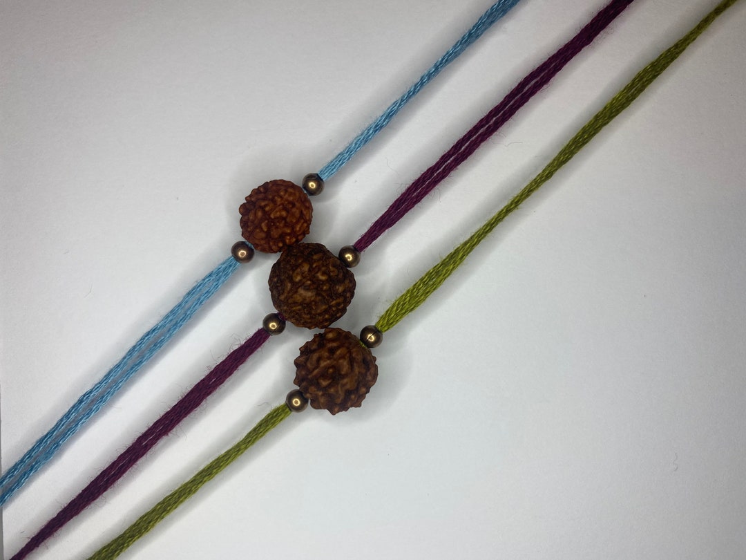 Rudraksha Rakhis / Traditional Rakhis / Raksha Bandhan - Etsy UK