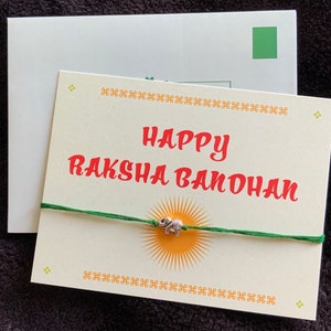 Elephant rakhi + Raksha Bandhan card