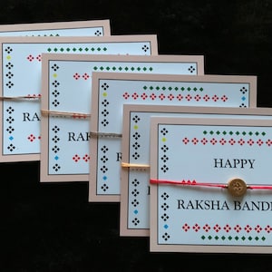 Aum rakhi + matching envelope / Raksha Bandhan cards
