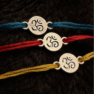 Pack of 3  Silver aum rakhi / aum rakhi / rakhis / raksha bandhan gift