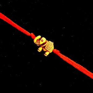 Hathi rakhis / raksha bandhan gift / elephant wood effect rakhi