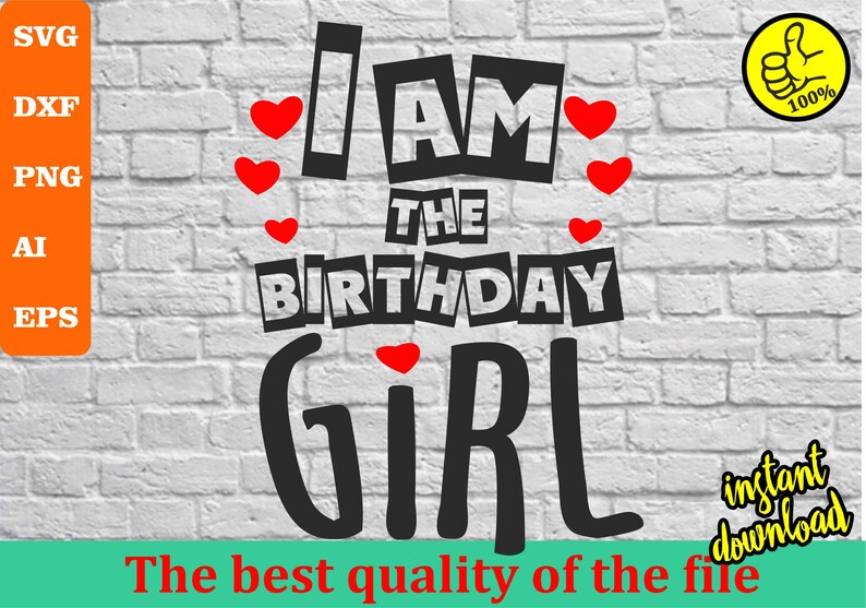 Download Birthday Girl 2 Svg Birthday Birthday Girl S Family Distinctive Sign For A Birthday Svg Eps Ai Dxf Png Vector File Clip Art Art Collectibles Kromasol Com