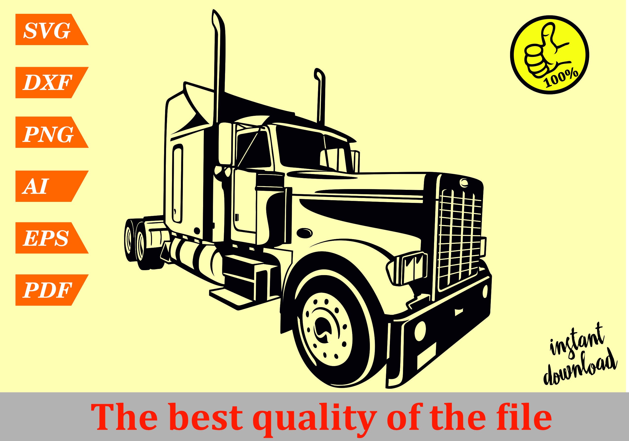 Semi Trailer Svgsemi Truck Svg 2 Truck Svg Truck Front Etsy