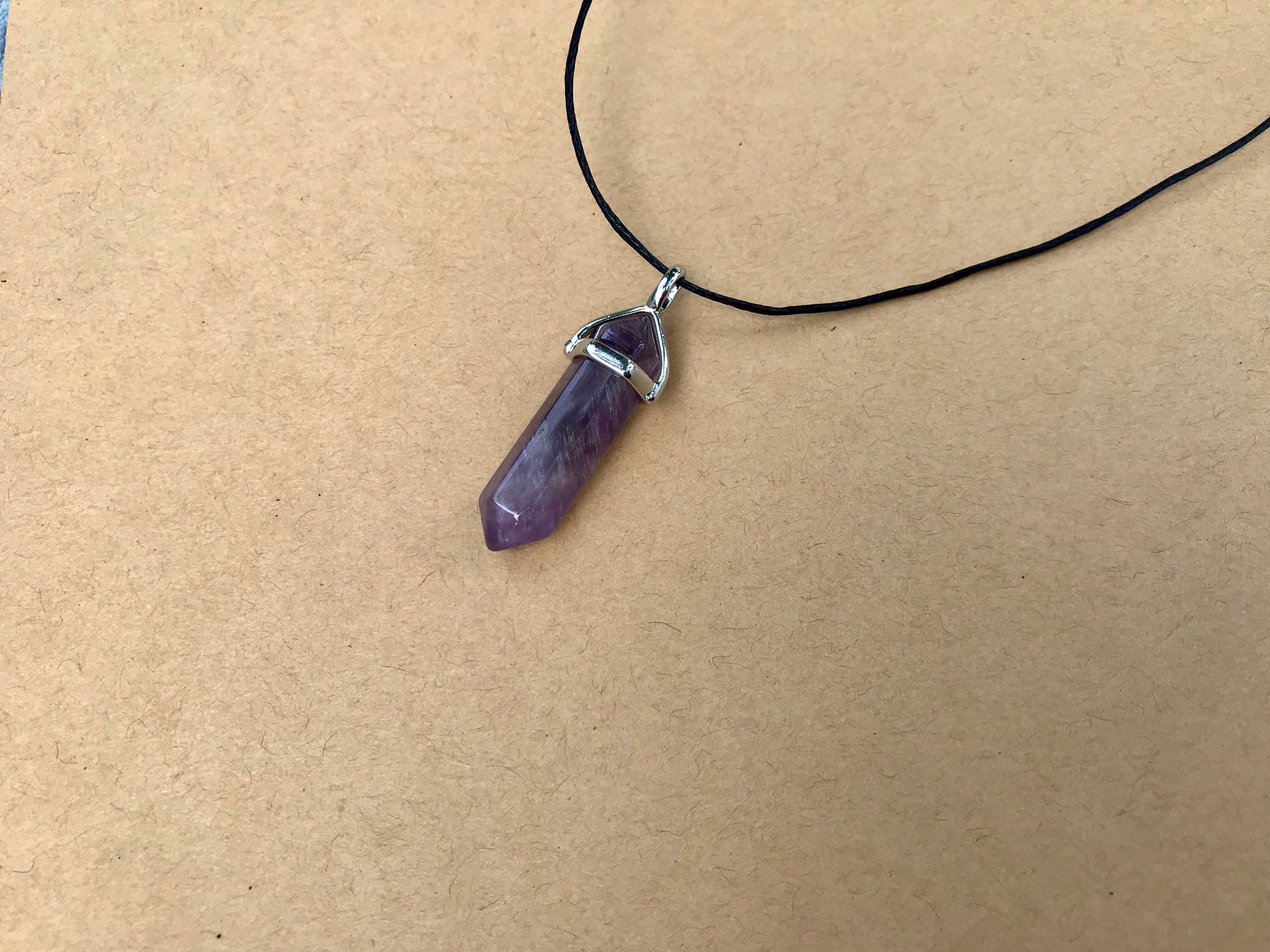 Amethyst Necklace Amethyst Point Necklace Crystal Necklace Crystals  Necklace Amethyst Pendant -  Canada