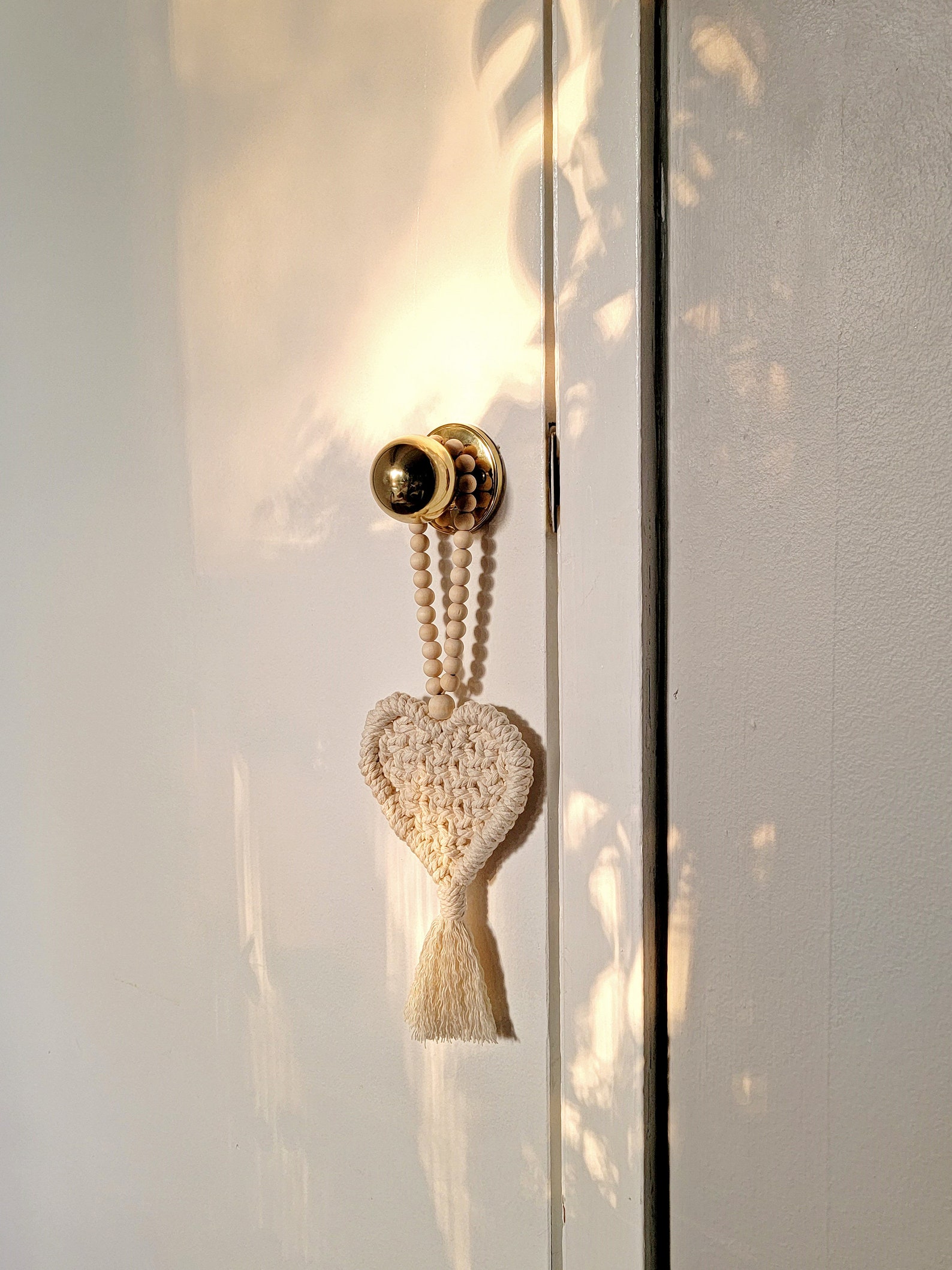 Macrame Heart Ornament Door Hanger Door Decor Rustic Etsy