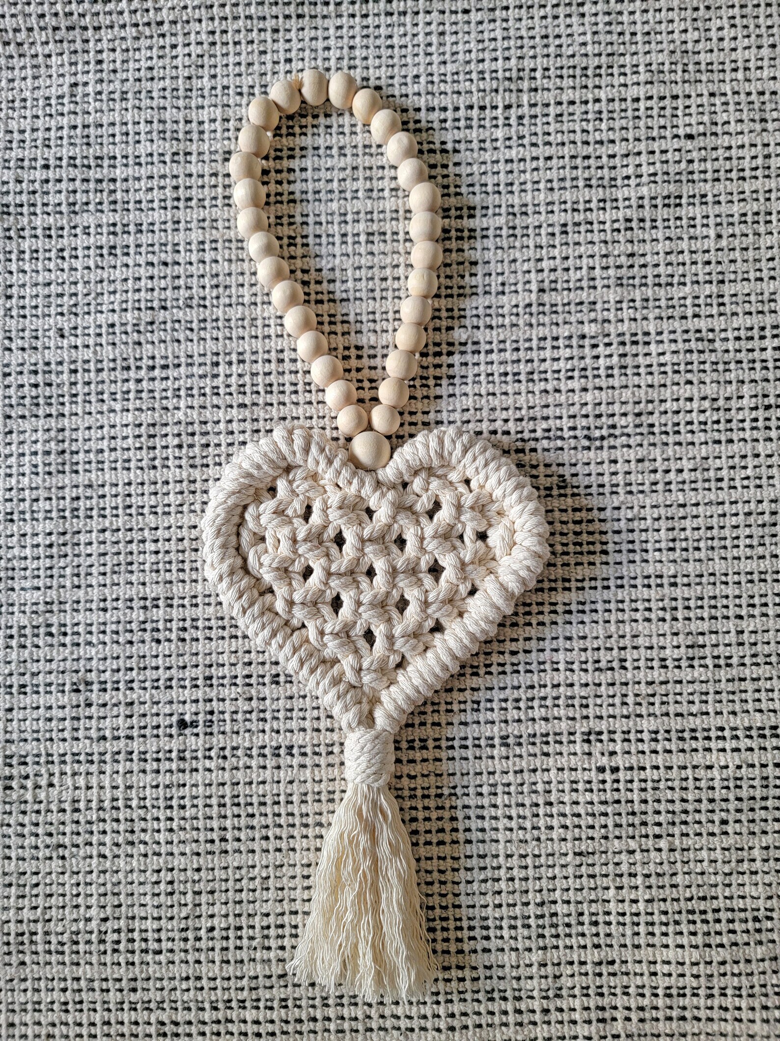 Macrame Heart Ornament Door Hanger Door Decor Rustic Etsy
