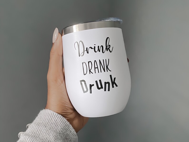 Funny Wine Tumblers for Women Drink Drank Drunk Wine Tumbler Etsy UK