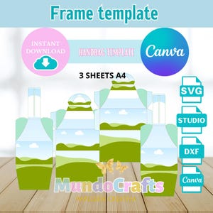 Plantilla Tipo Cartera Editable en Canva, Cameo y Cricut, para regalo o fiestas personalizadas.