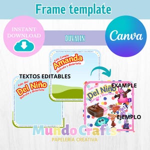PLANTILLA DUVALIN GIGANTE Modificabile su Canva, per feste personalizzate, regalo per bambini.