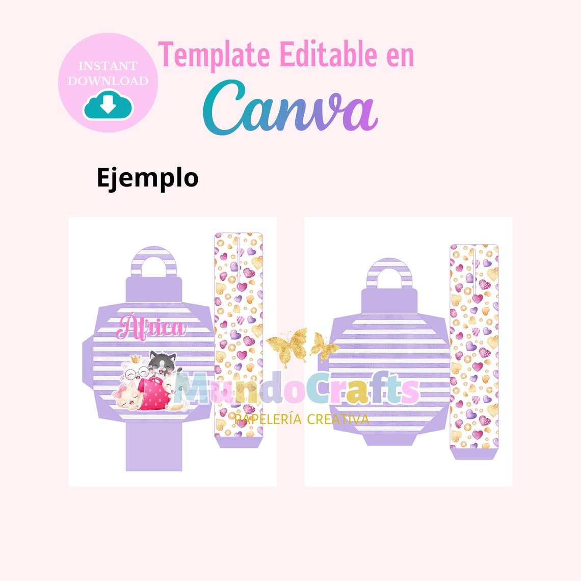 GEOMETRIC BOX TEMPLATE, Octagonal Box Template Editable En Canva, Frame ...