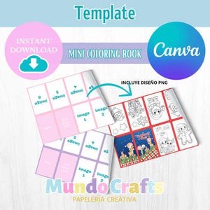 MINI COLORING BOOK Templates Editables En Canva. Diseño De Navidad En ...