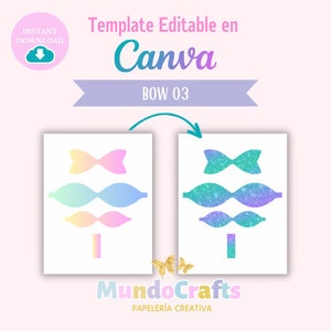 PLANTILLAS para LAZOS Editables sur Canva, MARCOS de Lazos para personalizar, incluye cuatro modelos diferentes de lazos.