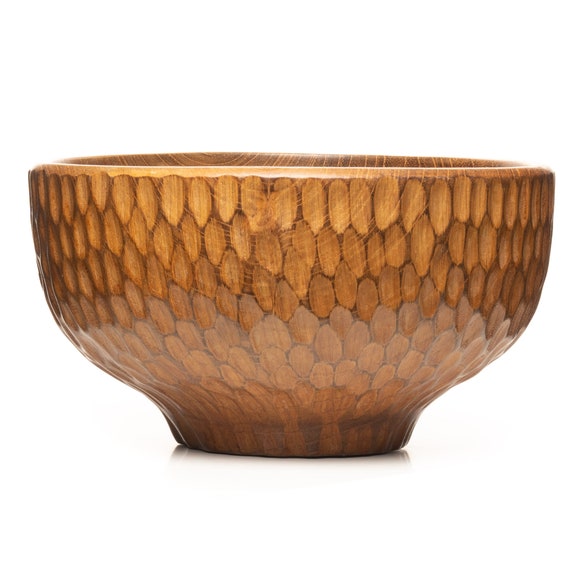 Dome Carved Teak Wood Shiruwan Bowl