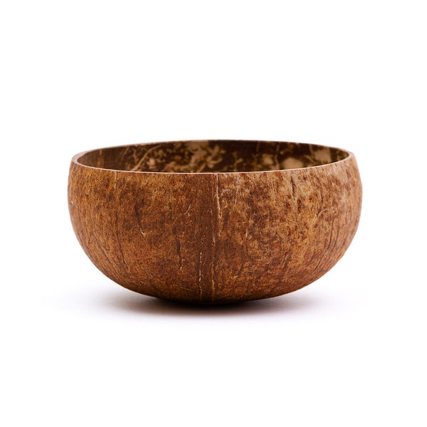 Handcrafted Raw Coconut Bowl (Regular) | Made from a Reclaimed Coco Shell | Eco Friendly, Biodegradable | 1 Bowl Sold = 1 Tree Planted