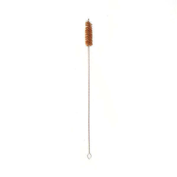 Coconut Fiber Straw Cleaning Brush for Bamboo & Metal Straws | Biodegradable Brush with Metal Handle for Zero-Waste Kitchens