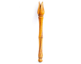 Cueilleur de bois d’olivier classique | Sculpté par des artisans tunisiens | Fourchette de cueillette en bois faite à la main pour les olives et les apéritifs | Cadeau de cuisine rustique