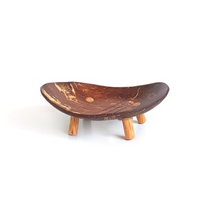 Oval Coconut Soap Dish | Handcrafted from an Upcycled Coconut Shell | Traditional Design | Eco-Friendly, Zero-Waste Bathroom Gift
