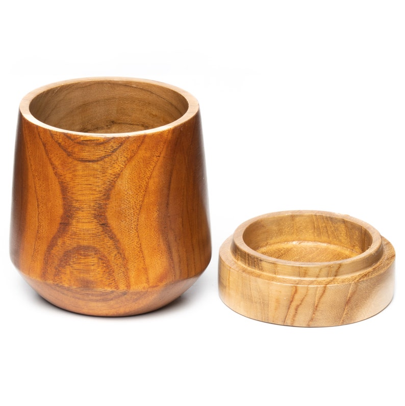 Rounded Edge Mushiwan Wooden Bowl With Lid Small - Etsy