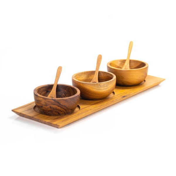 Wood Condiment Tray Etsy