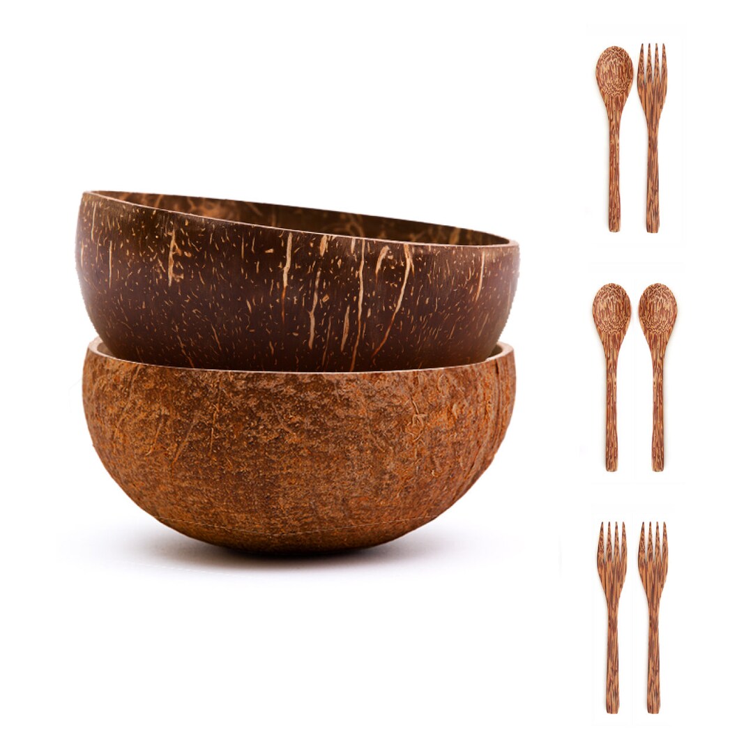 2 Jumbo Coconut Bowls raw & Original 2 Coconut Wood Etsy