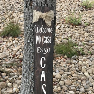 Mi Casa Es Su Casa, Welcome Wood Sign, Hacienda Entry Decor, Welcome In Spanish, Free Shipping, Modern Wood Sign, Español Wood Sign