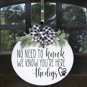Front Door Decor, Welcome We Hope You Like Dogs, Year Round Wreath, Dog Door Hanger, Dog Lovers, Housewarming Gift, Free Shipping