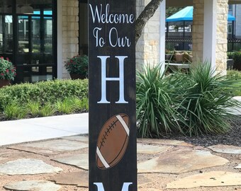 Front Porch WELCOME Sign, Vertical Wooden Sign, Customizable Last Name Sign, Farmhouse Welcome Sign, Free Shipping, Vertical Welcome Sign