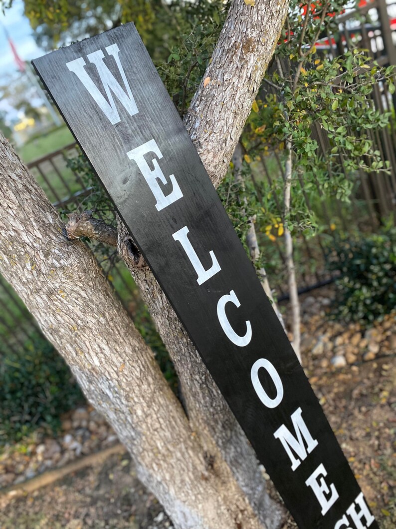 WELCOME-ish sign, welcome ish, funny welcome sign, front door welcome sign, vertical welcome sign, funny sign, Modern welcome ish image 3