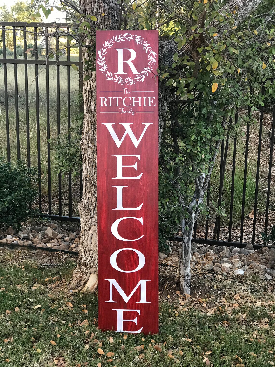 Elegant Front Porch Sign Vertical Wooden Sign Etsy