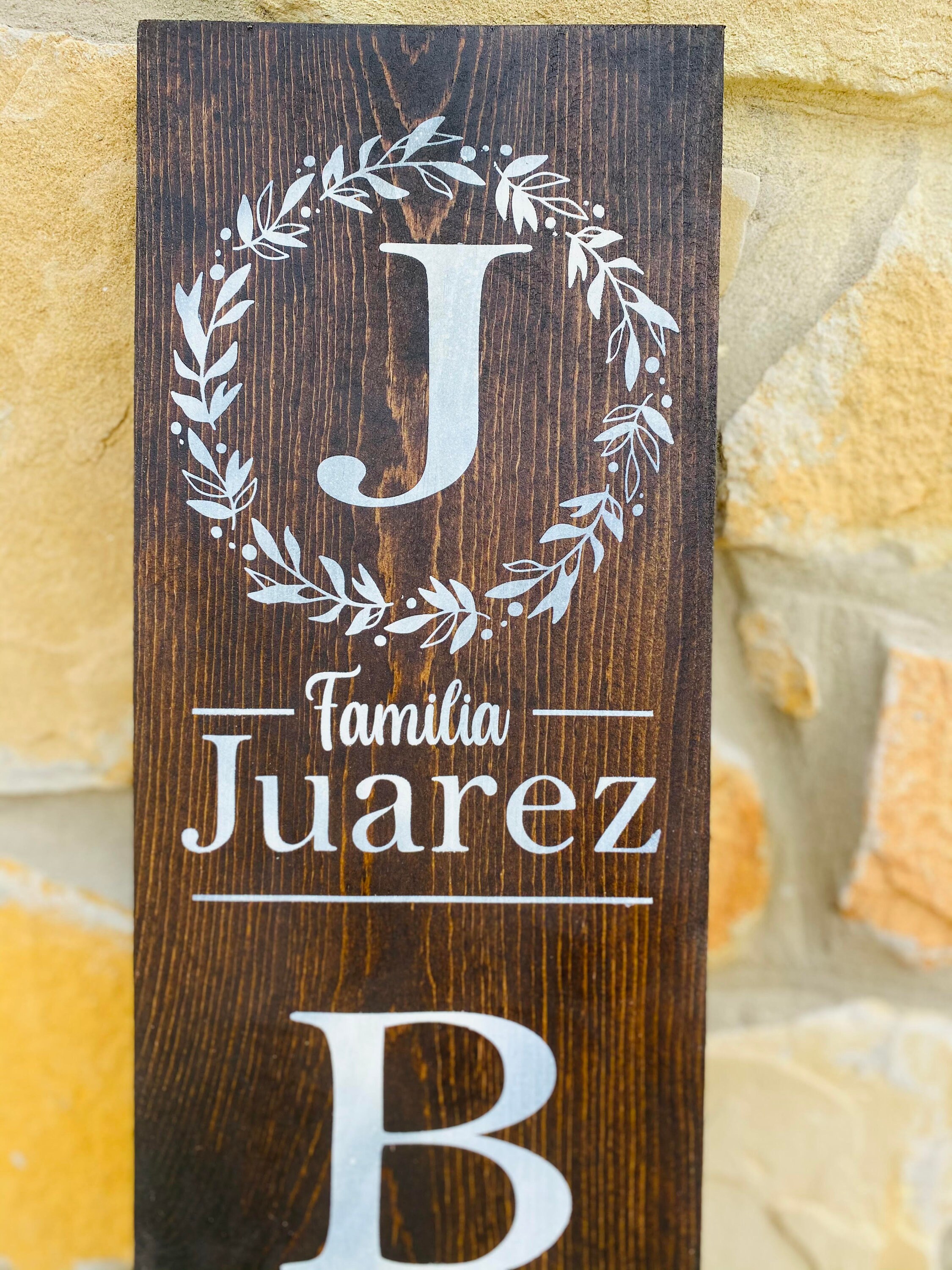 Spanish Front Porch Sign Vertical Wooden Sign Etsy