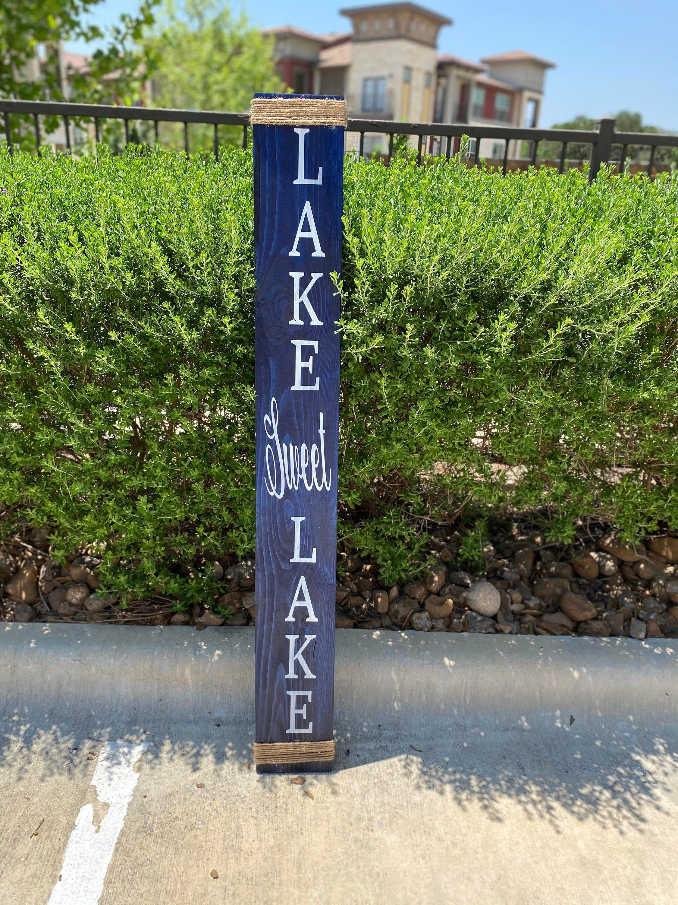 Lake Sweet Lake Free Shipping Rustic Lake Wood Sign Lake Etsy