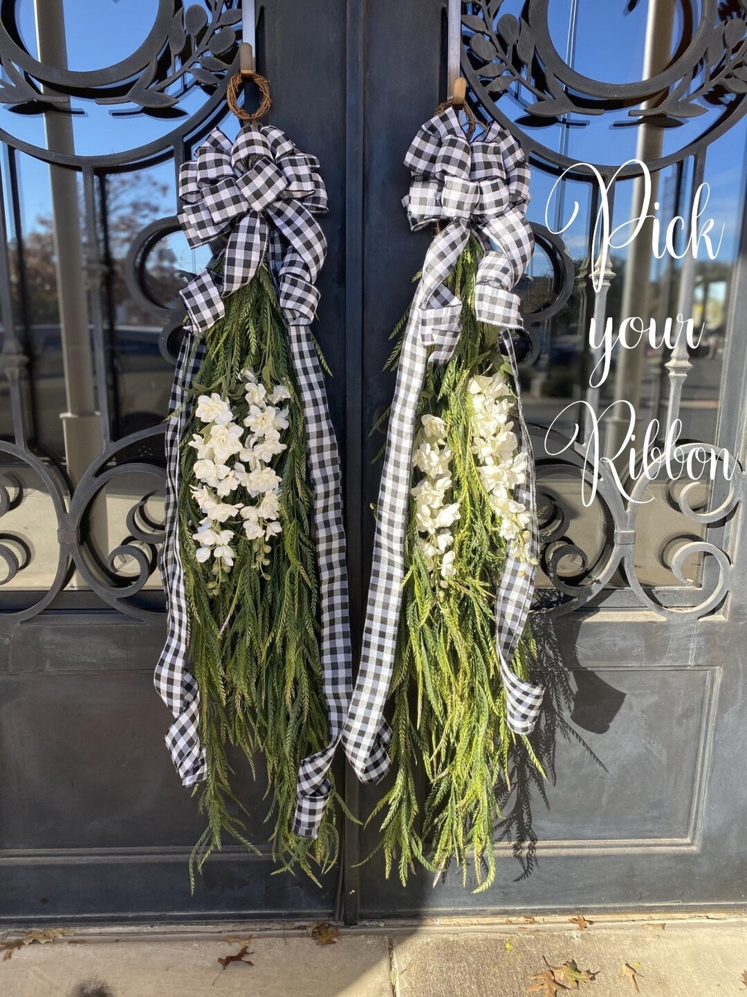 Free Shipping Extra Large Swags for Front Double Doors Cream Etsy