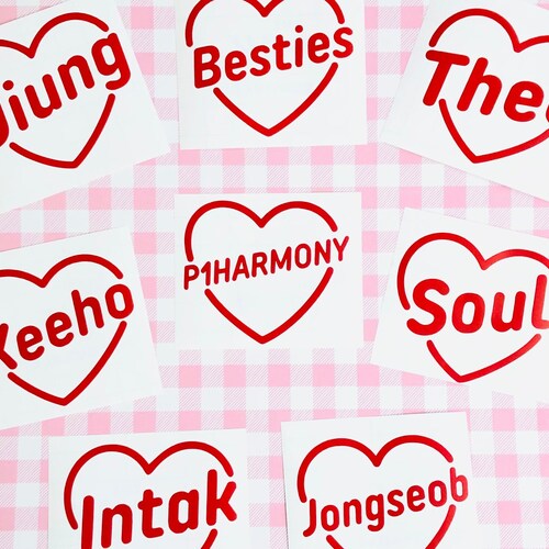 P1harmony Heart Decals Etsy